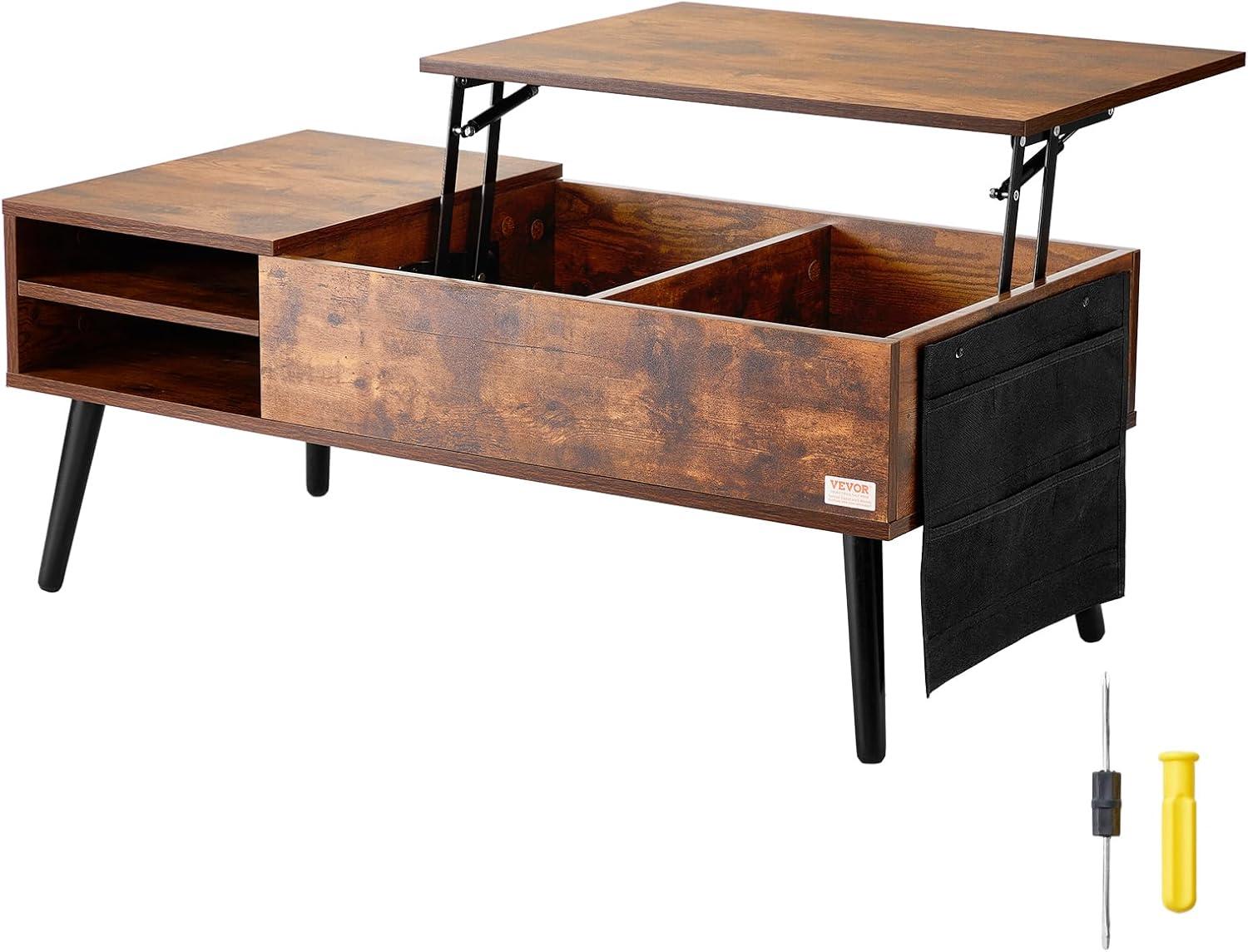 George Oliver George Oliver Lift Top Coffee Table 39.4 in Rectangle Coffee Table for Living Room Brown