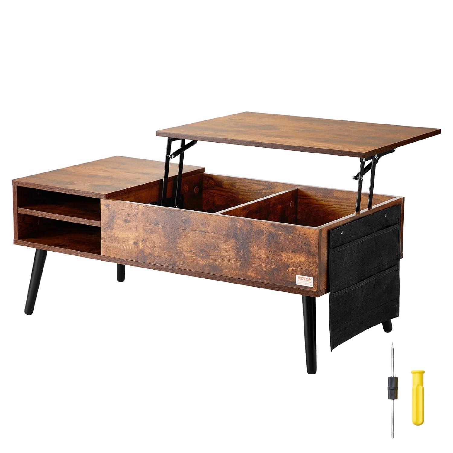 George Oliver George Oliver Lift Top Coffee Table 39.4 in Rectangle Coffee Table for Living Room Brown