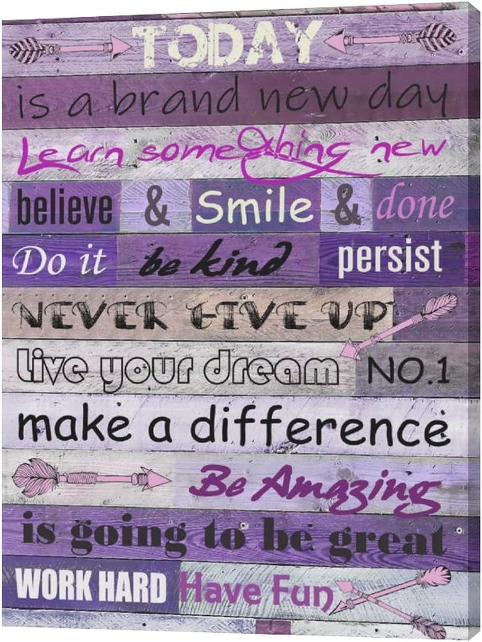 Inspirational Wall Art with Office Wall Decor for Bedroom Teen Girl Wall Pictures for Living Room Wall Decor for Bedroom Word Artwork for Home Walls Teenage Girl Room Decor 12x16