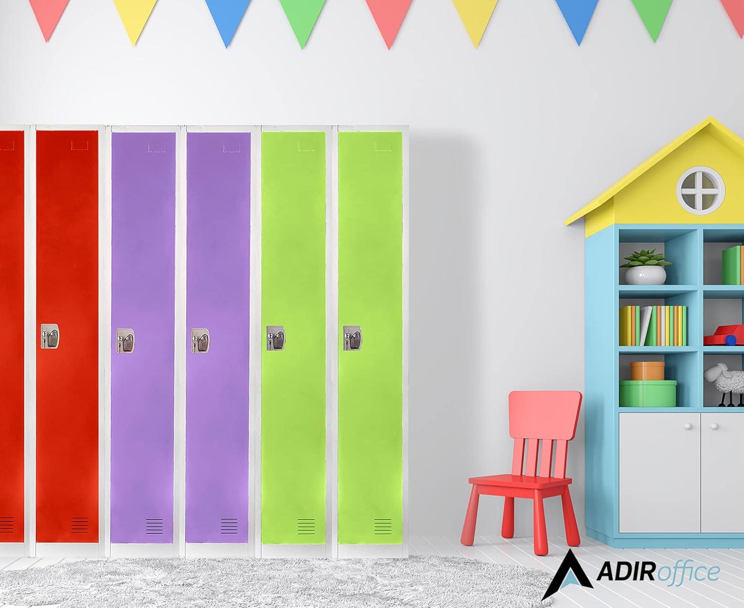 AdirOffice 12'' Wide Steel 1-Tier School and Gym Locker