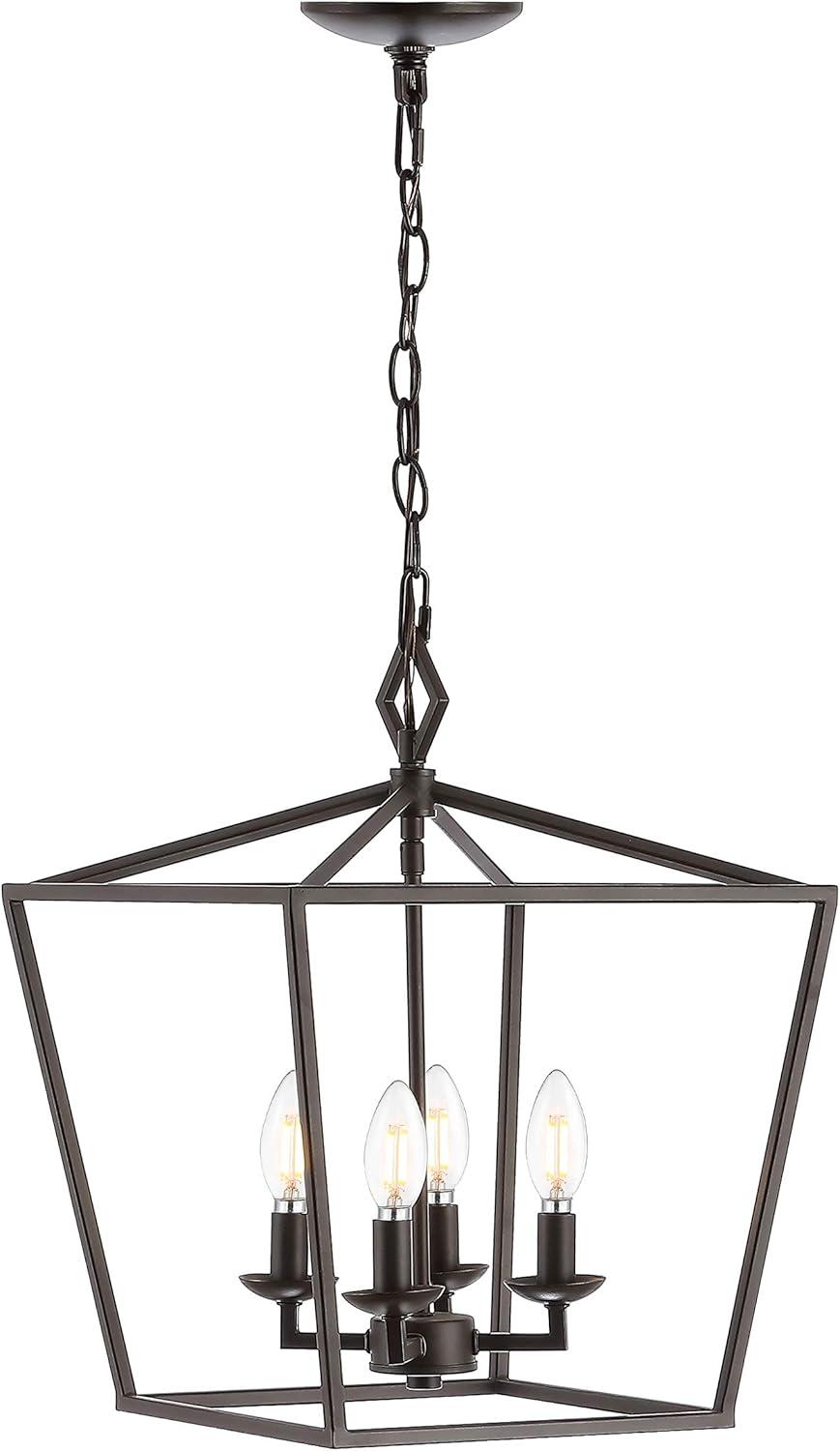 Rosalen 4 Light Pendant - Oil Rubbed Bronze (Black) - Safavieh.