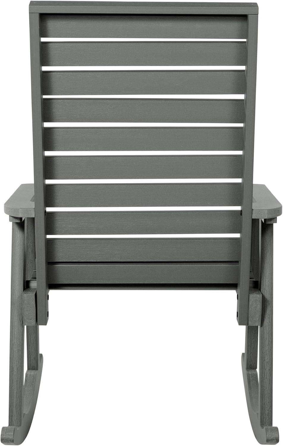 Weatherly Coastal Teak Recycled Plastic Outdoor Rocking Chair