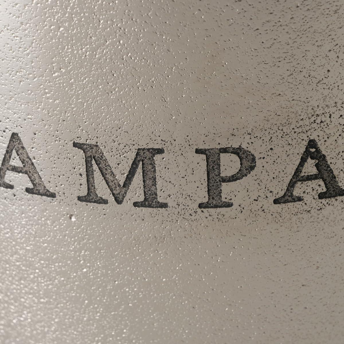 Luxury Champagne Ice Bucket, Elegant Script Text Details, Hand Cast, Silver Aluminum, 18.5 inches