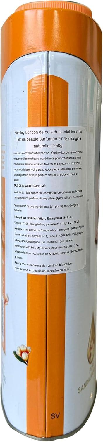 Yardley London Perfumed Talc Sandalwood Talcum Body Powder 8.8 Oz (250 G)