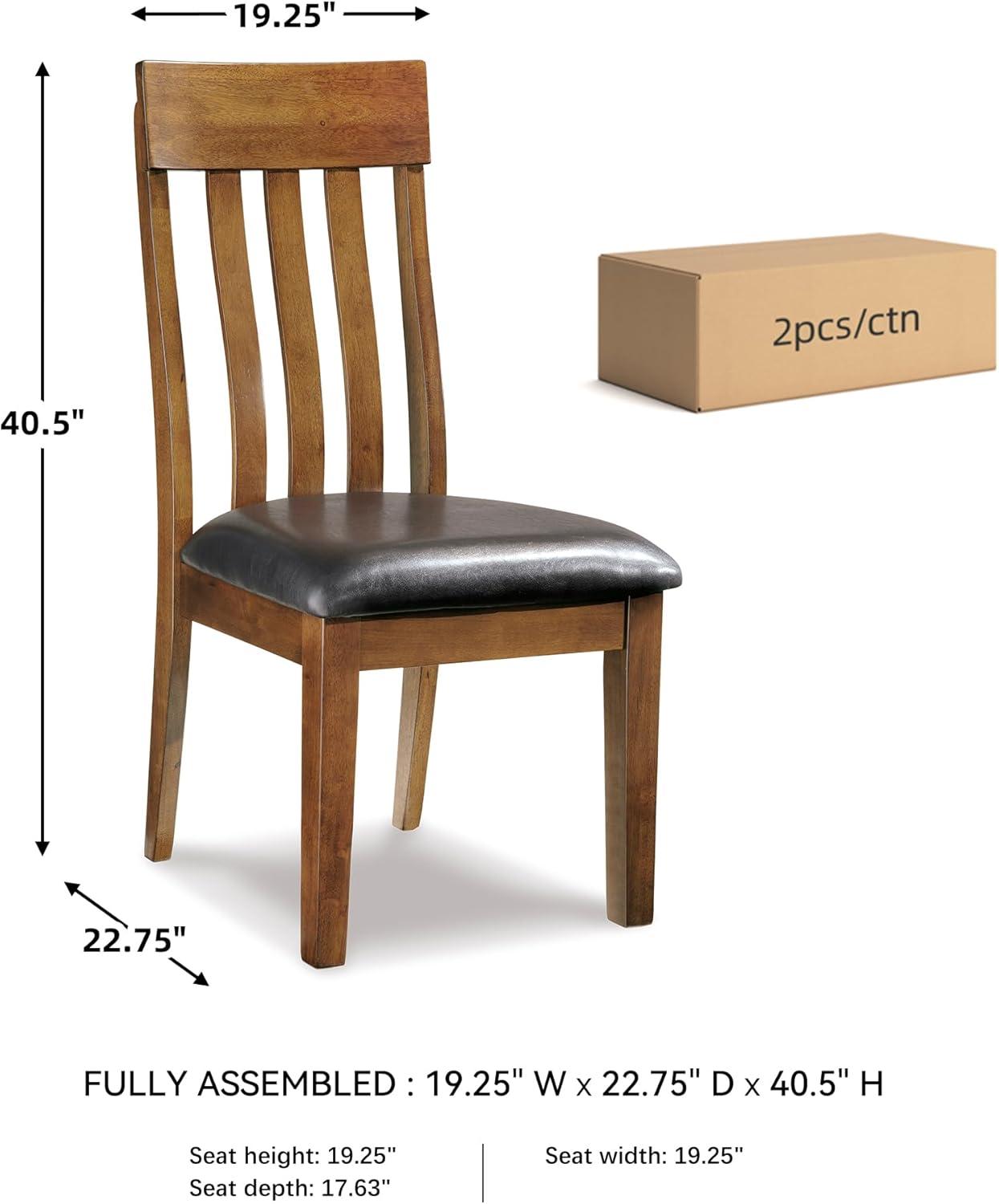 Signature Design by Ashley Ralene Rake Back Dining Room Chair, Set of 2, Brown