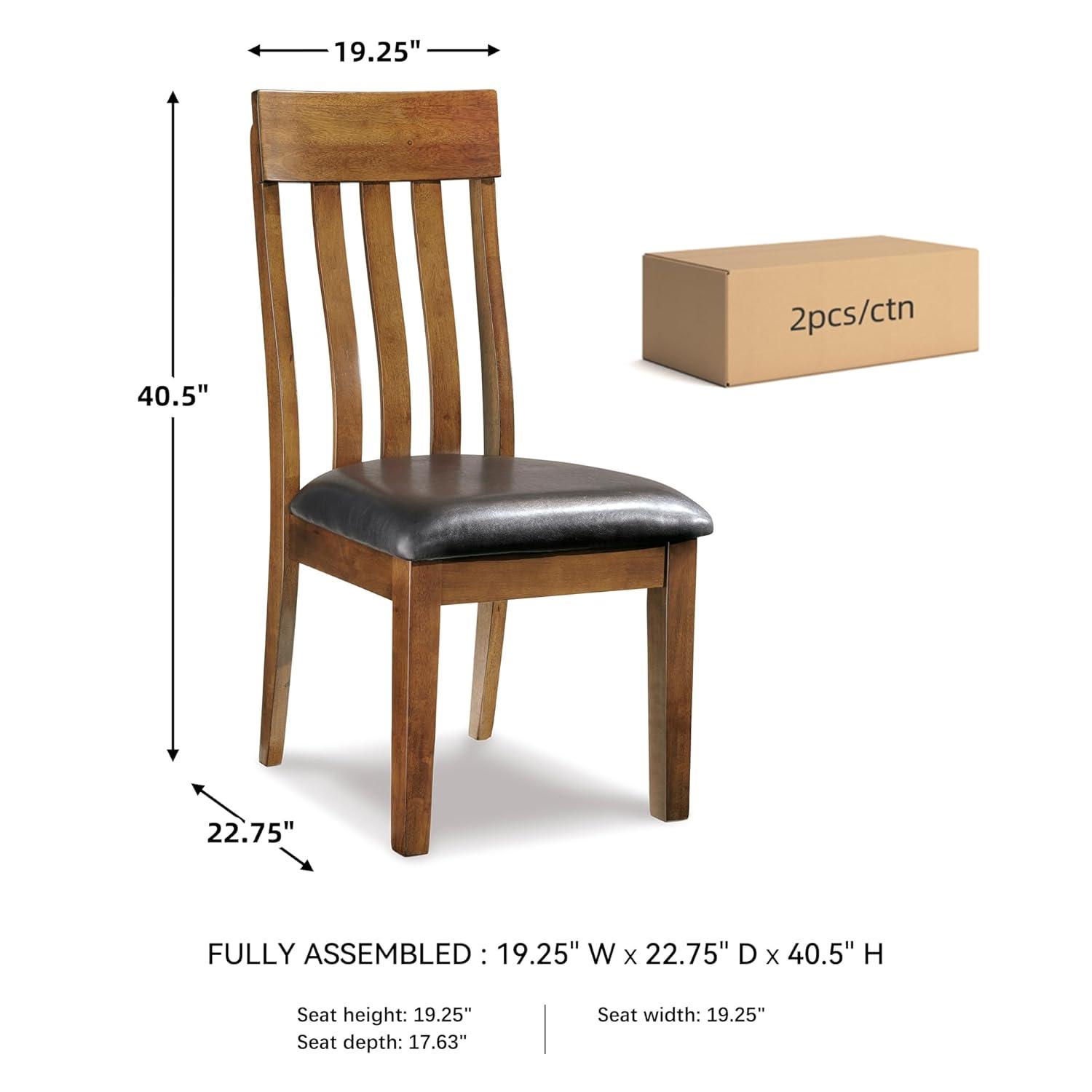 Signature Design by Ashley Ralene Rake Back Dining Room Chair, Set of 2, Brown