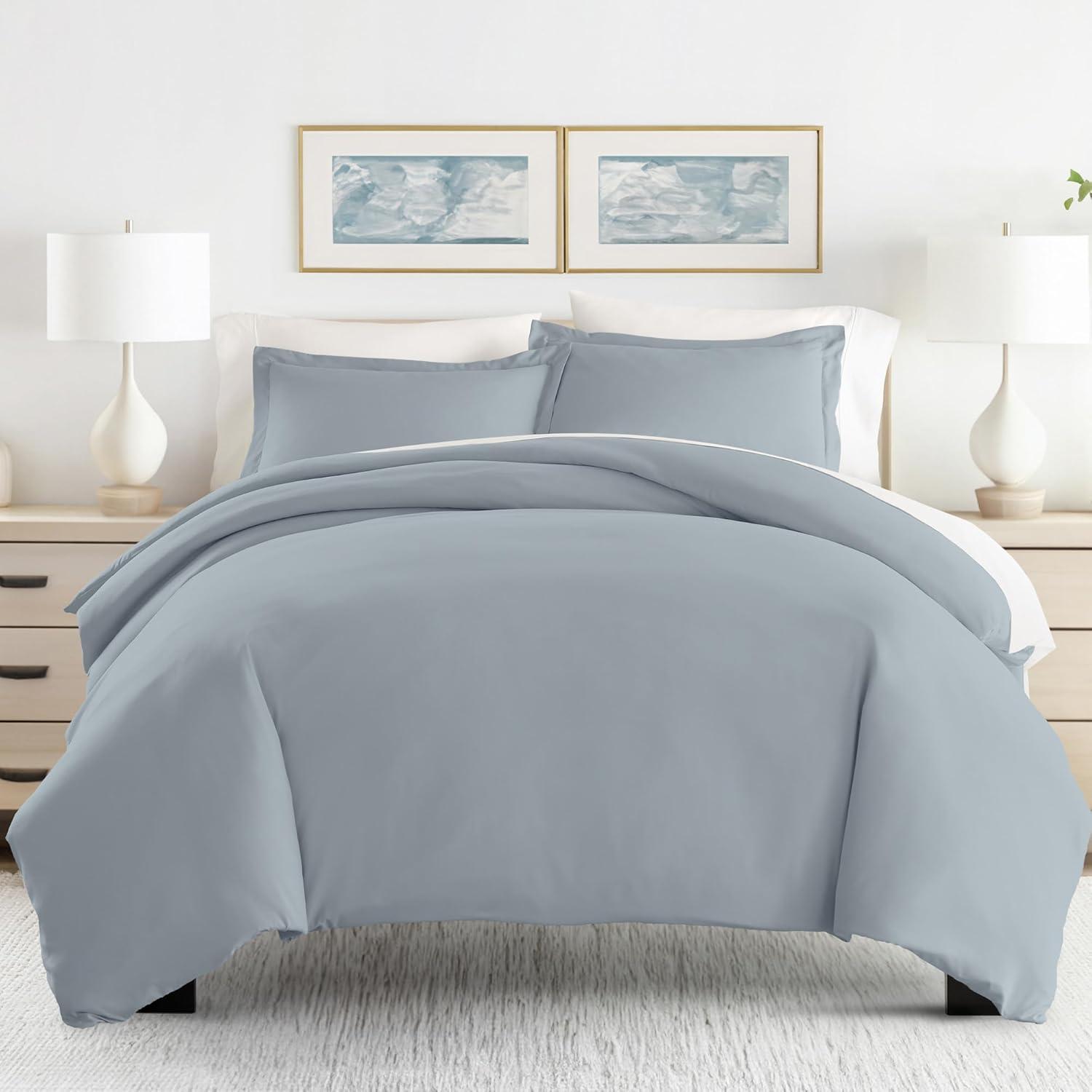 IEnjoy Home Super Soft Double Brushed Duvet Cover Set