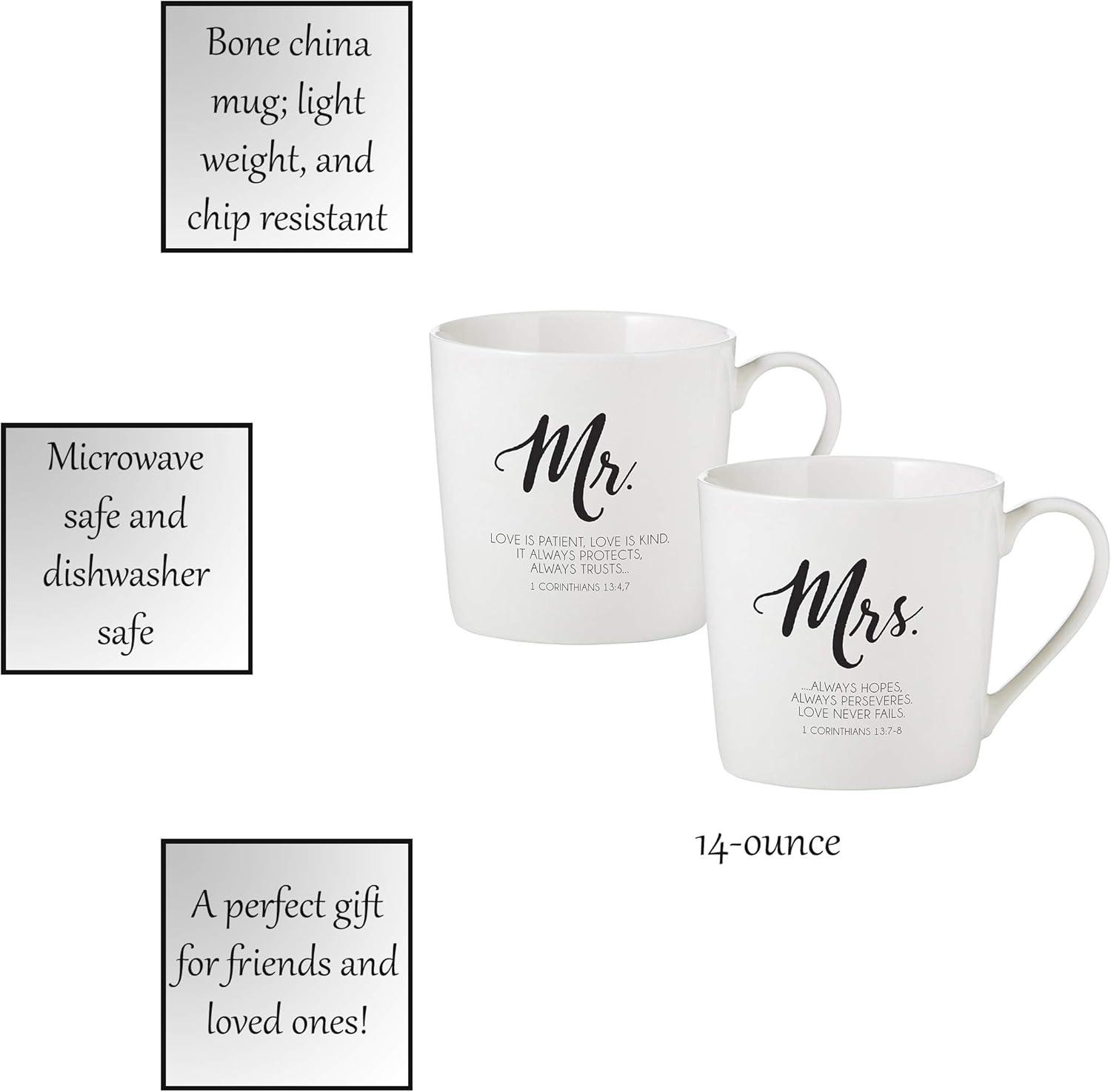 CB Gift  Mr & Mrs Cafe Mug Set