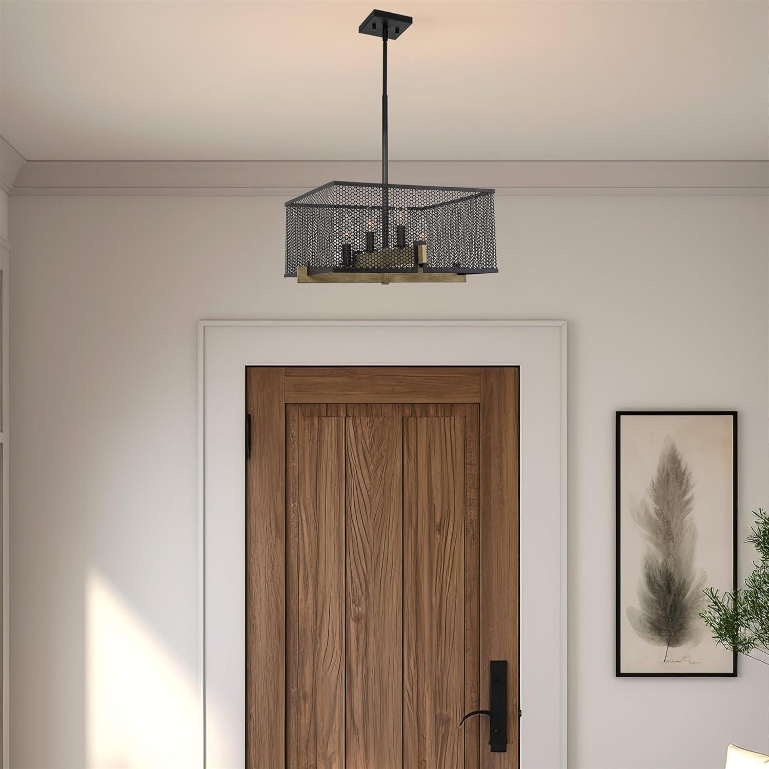 17 Stories Windmoor 4 - Light Dimmable Square / Rectangle Chandelier