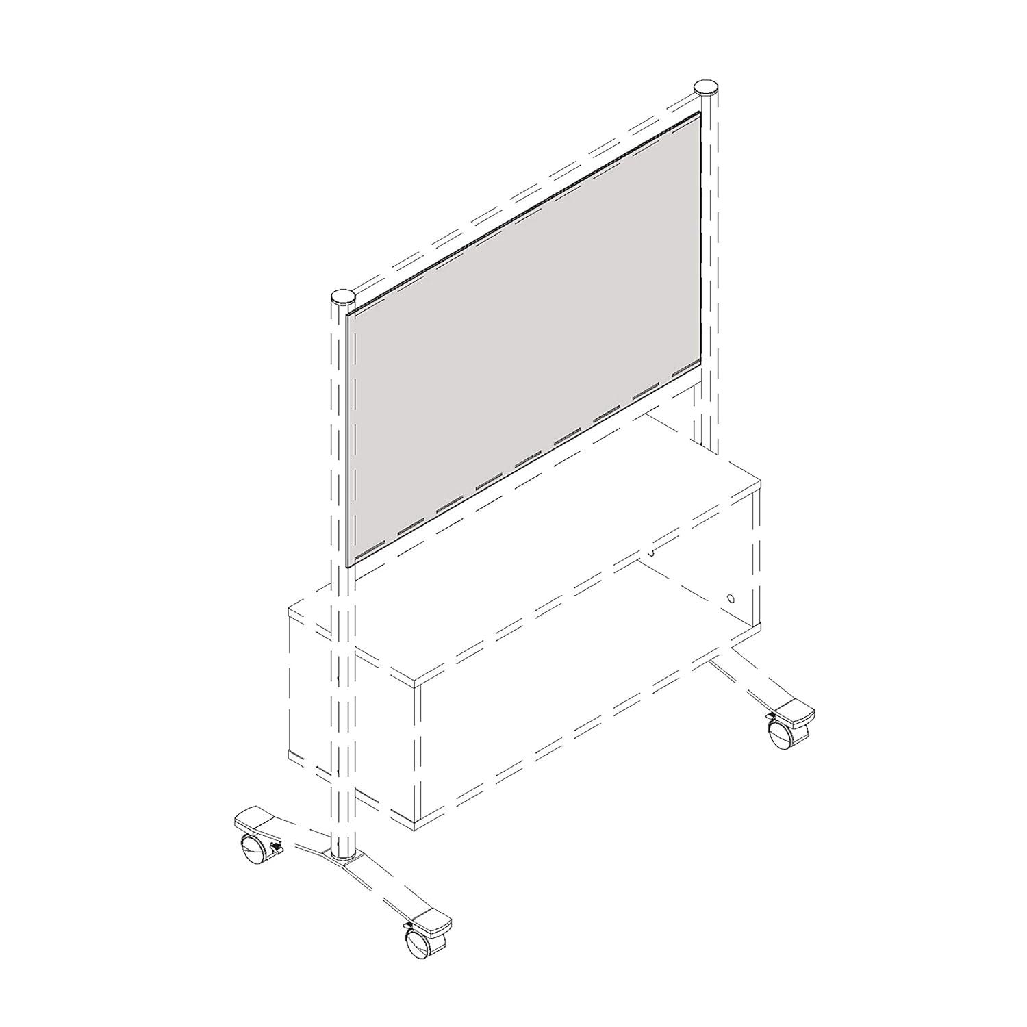 Lorell Adaptable Panel Dividers - Aluminum, Acrylic - Clear LLR90278