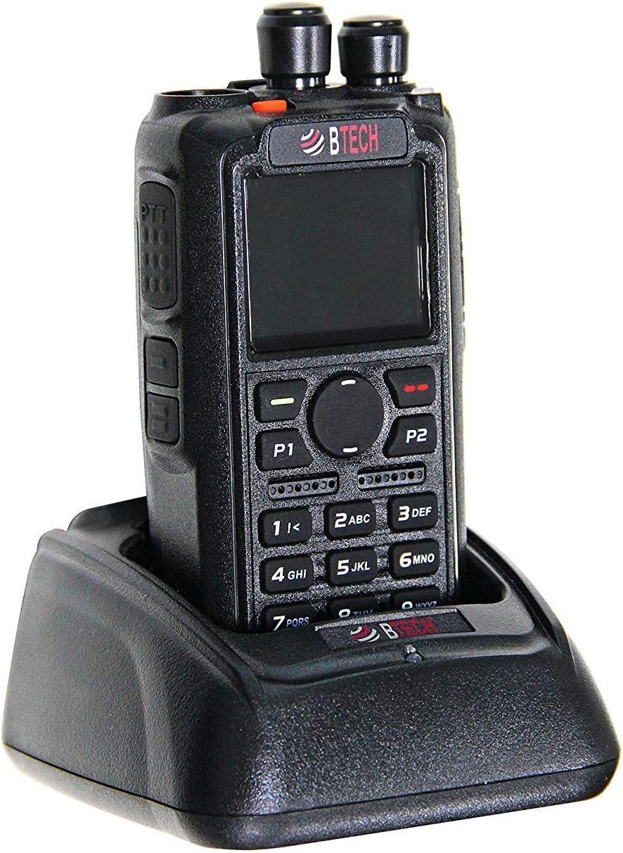 BTECH DMR-6X2 (DMR and Analog) 7-Watt Dual Band Two-Way Radio (136-174MHz VHF & 400-480MHz UHF), with GPS and Recording, Includes Full Kit with 2 Batteries, Programming Cable, and More