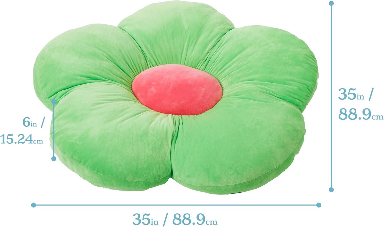 ECR4Kids Flower Floor Pillow, Oversized Cushion for Kids’ Bedrooms, Reading Nooks, Playrooms