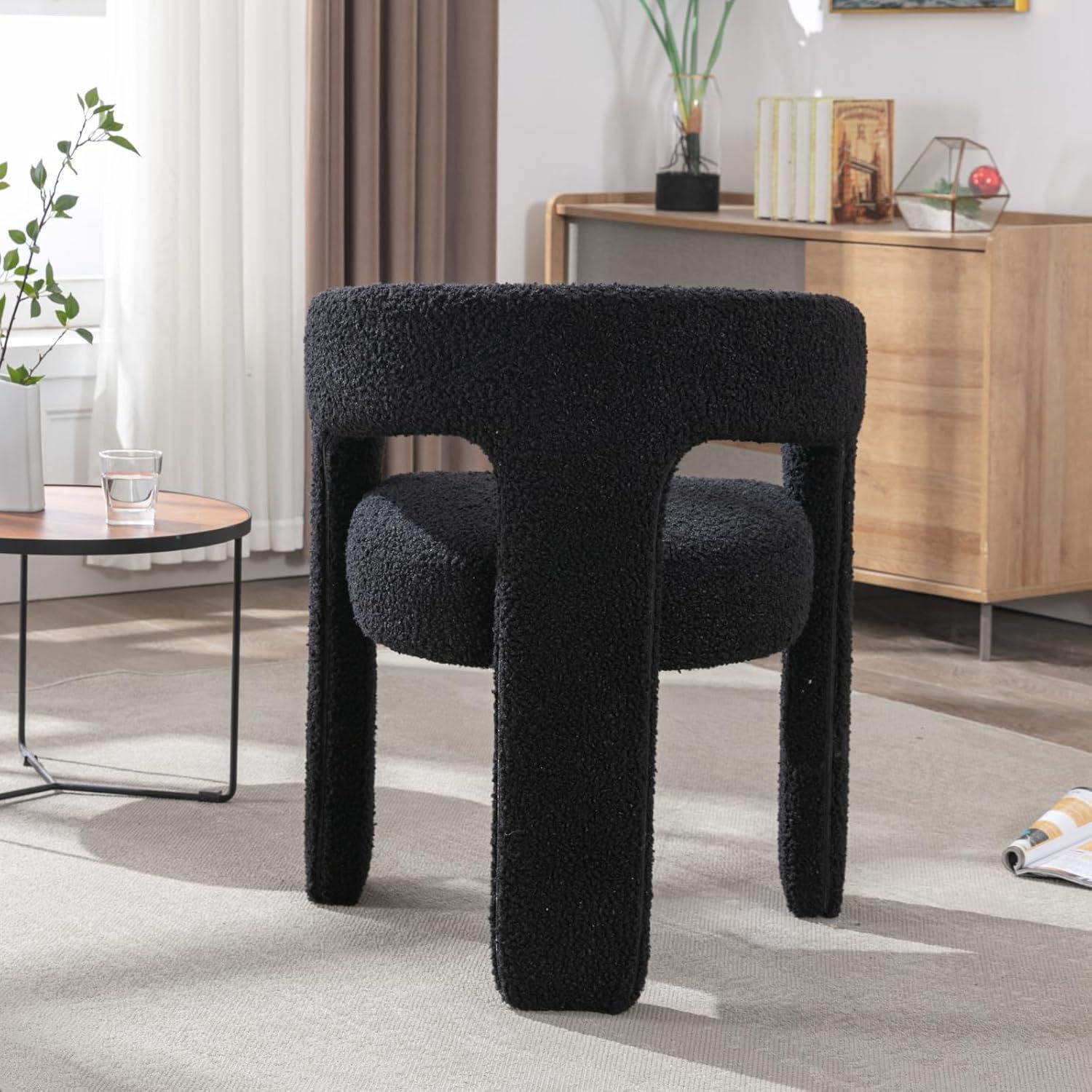 wahson office chair Modern Dining Chairs Barrel Dining Chair Upholstered Dining Room Chair with Arm Comfy Accent Side Chair for Dining Room/Living Room (Set of 2)