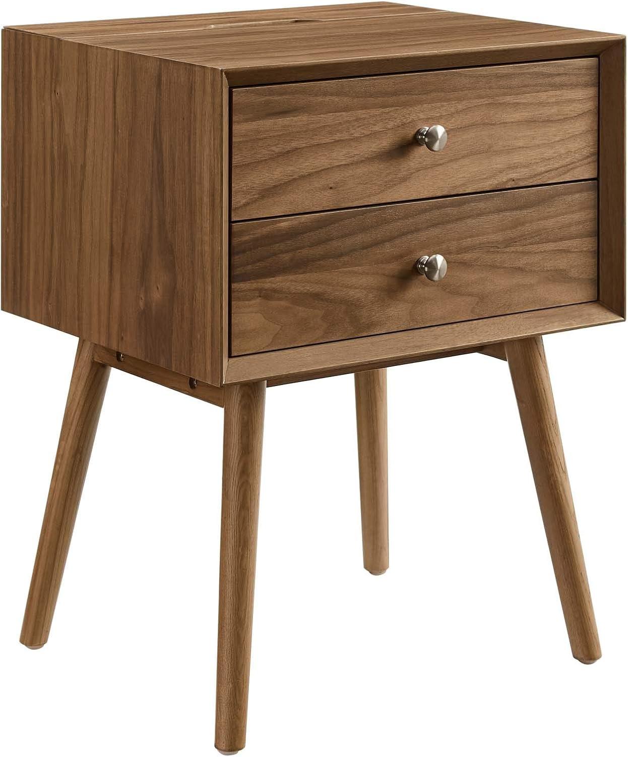 Ember Wood Mid-century Modern Nightstand