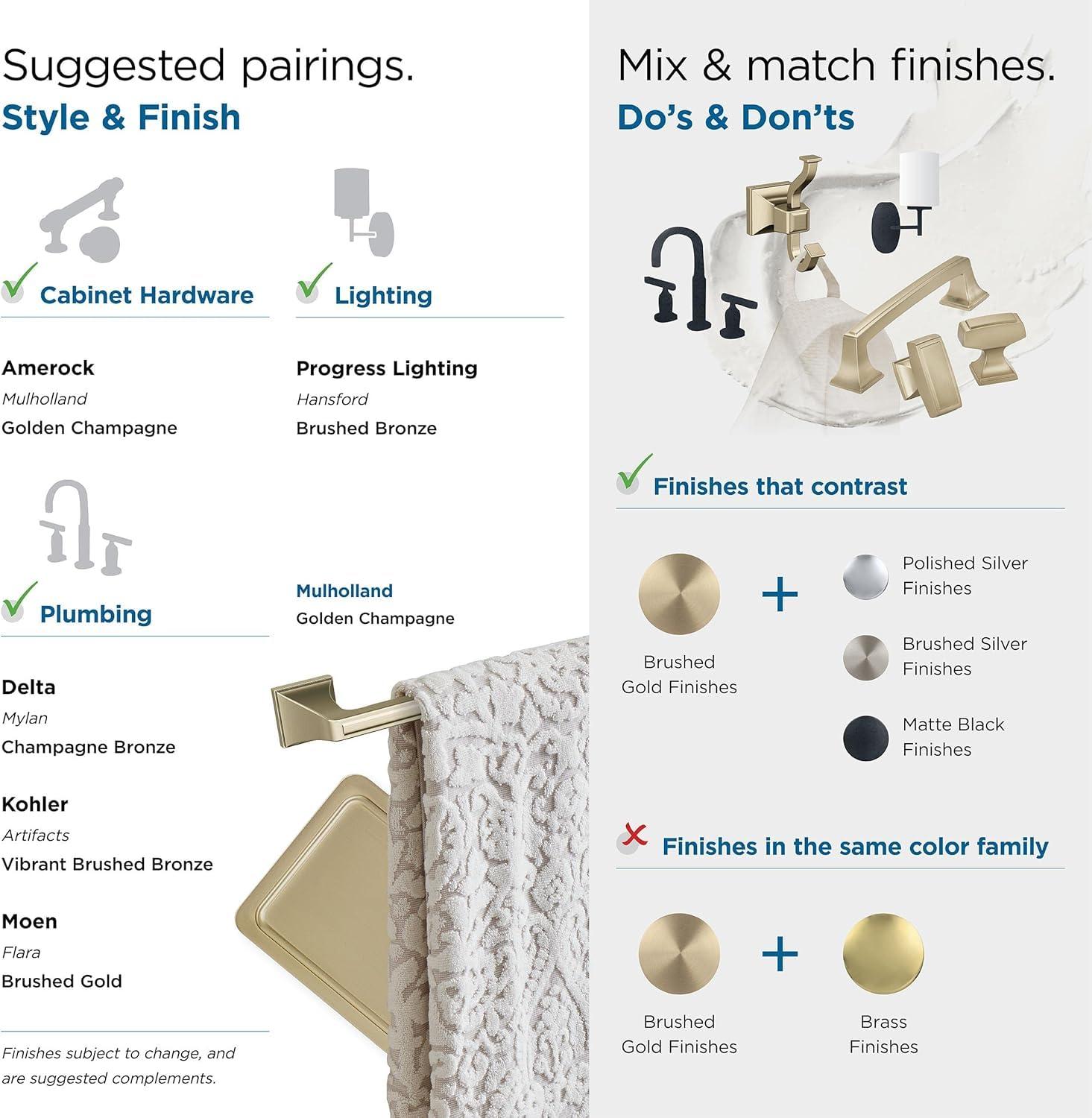 Amerock Mulholland 19.81" Wall Mounted Towel Bar BH36023BBZ