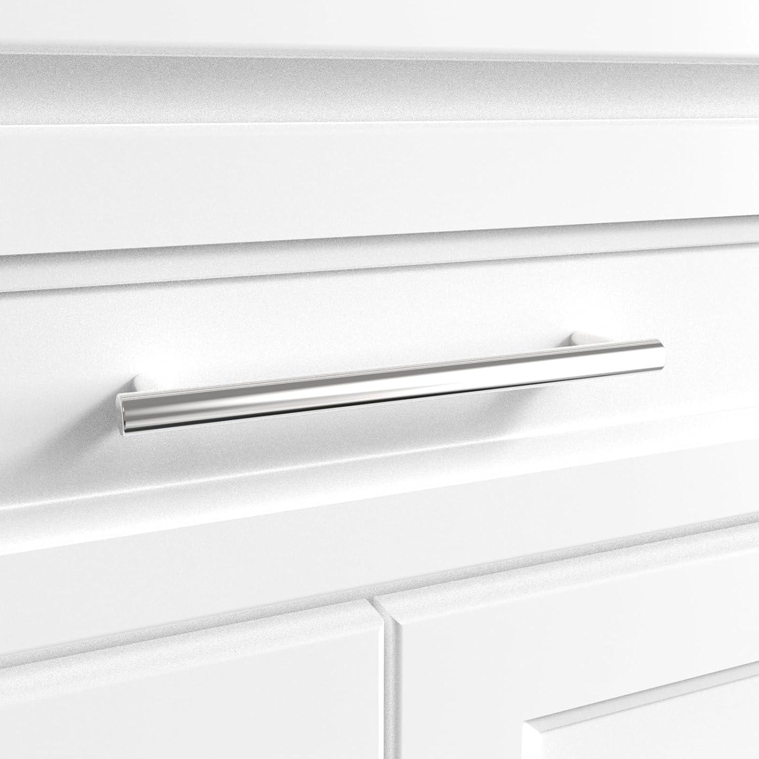 Polished Stainless Steel 6" Bar Drawer Pull with Mounting Hardware