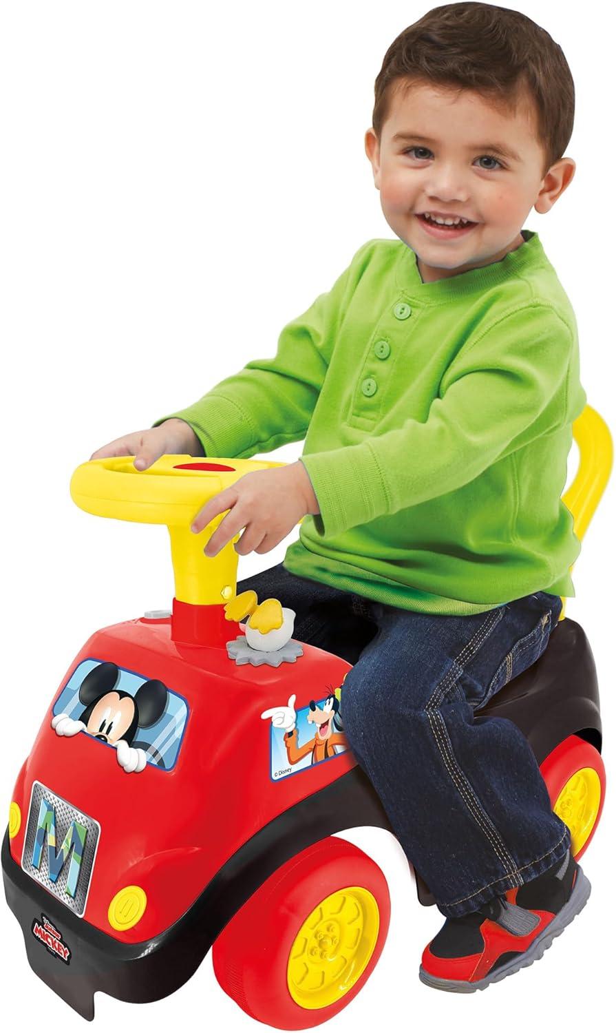 Disney Kiddieland Lights 'N' Sounds Ride-On Push Toy Car for Toddlers