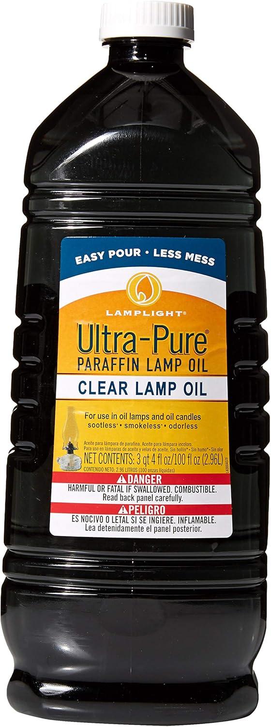 Ultra-Pure Clear Paraffin Lamp Oil - 100 oz Bottle