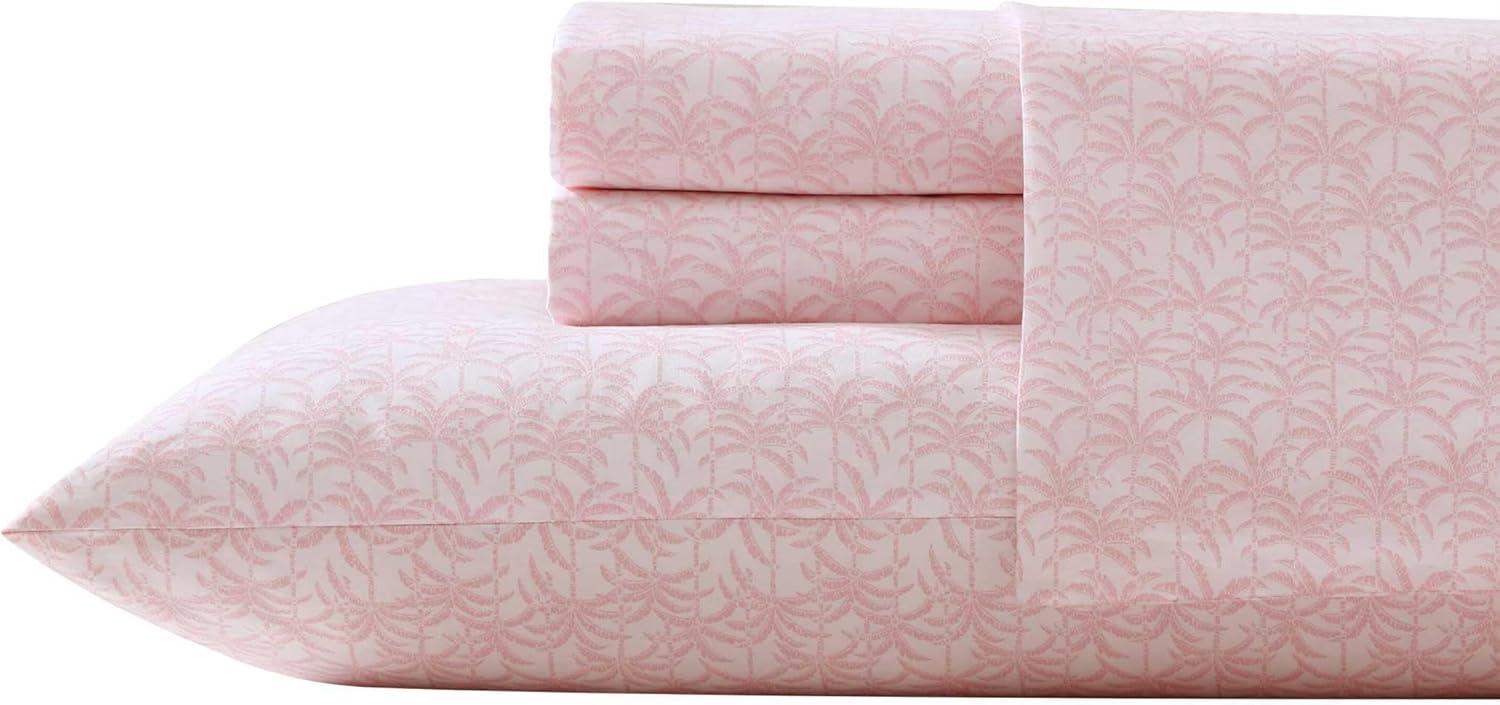 Tommy Bahama Lovely Palms Pink Queen Sheet Set