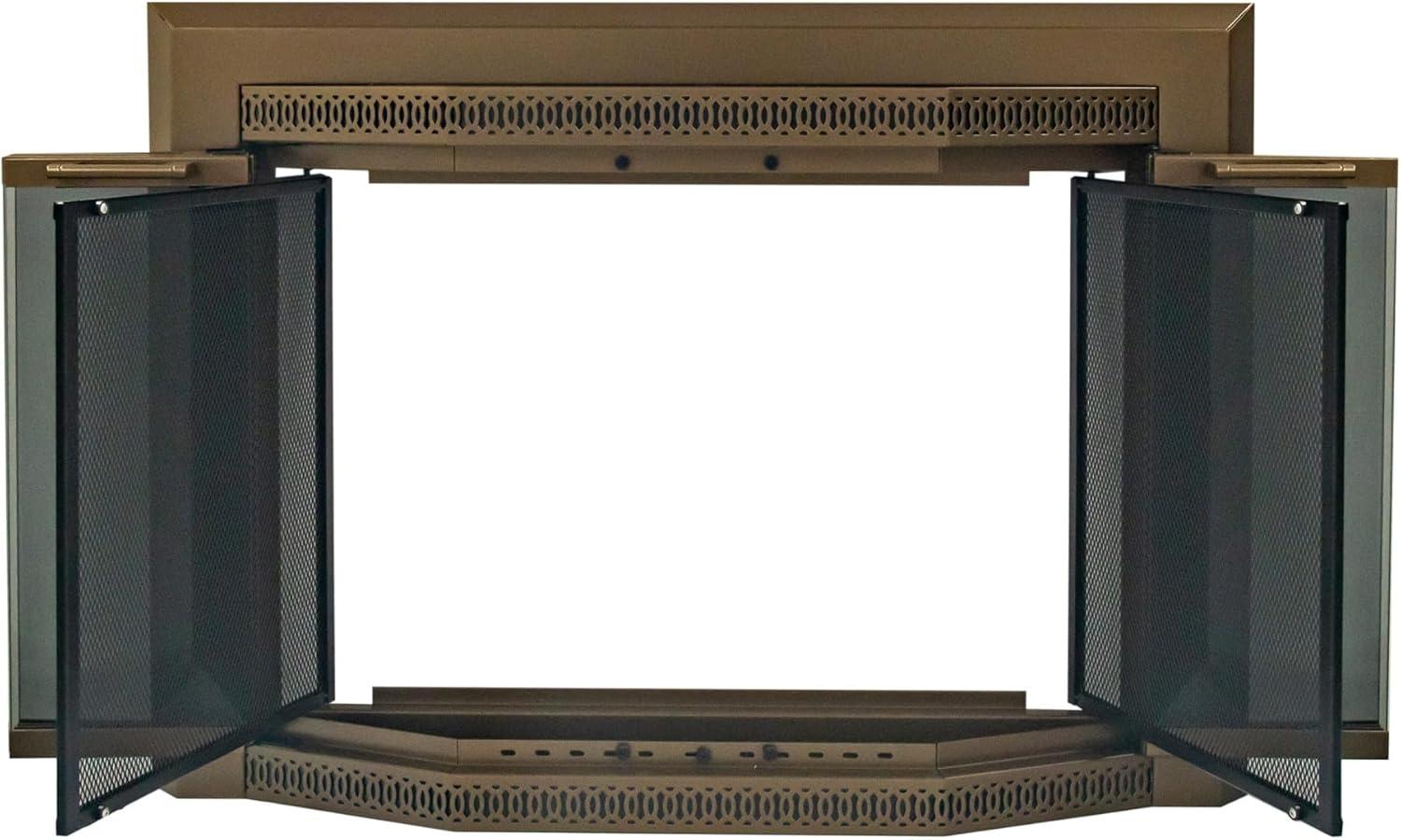 Gavin Small Heritage Brass Fireplace Glass Doors