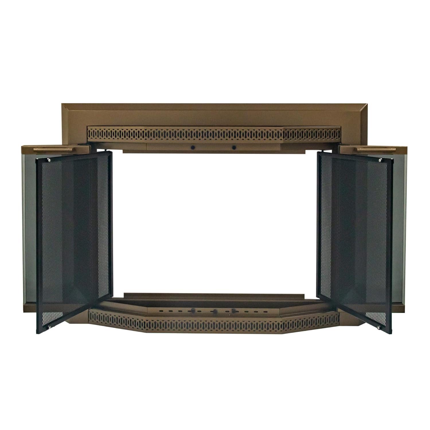 Gavin Small Heritage Brass Fireplace Glass Doors