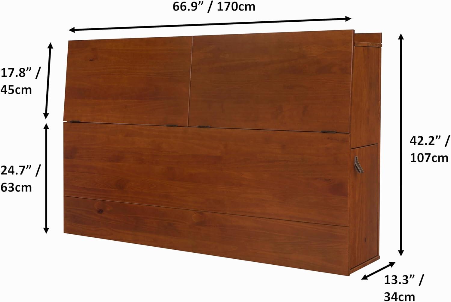 Memomad Cama Bali - Plataforma de Almacenamiento King Marco de Cama de Madera Resistente con Cajones y Más - Madera de Pino Macizo - sin Ruido - No Necesita Somier - Listones de Madera Incluidos (Cama Tamaño King, Madera Marrón Roble)