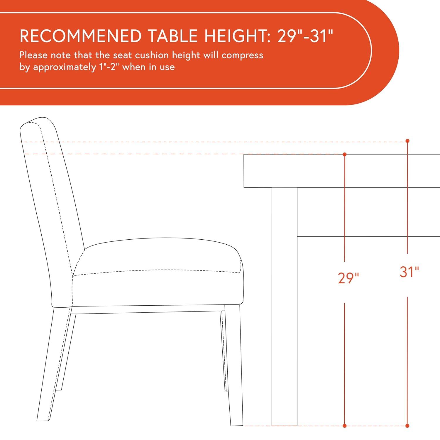 Kolbe Dining Chair Carmel Faux Leather - HomePop: Espresso Legs, PVC Upholstery, Spot Clean