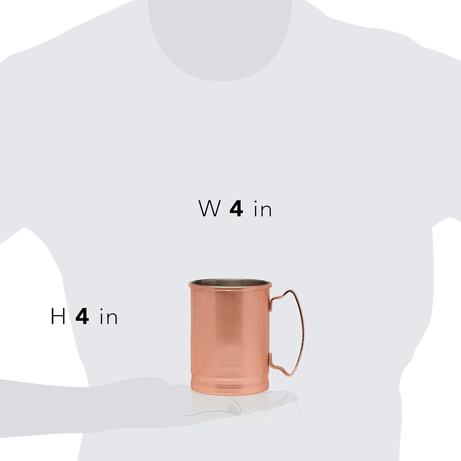 Libbey Moscow Mule Copper Mugs, 14 ounce, Set of 4