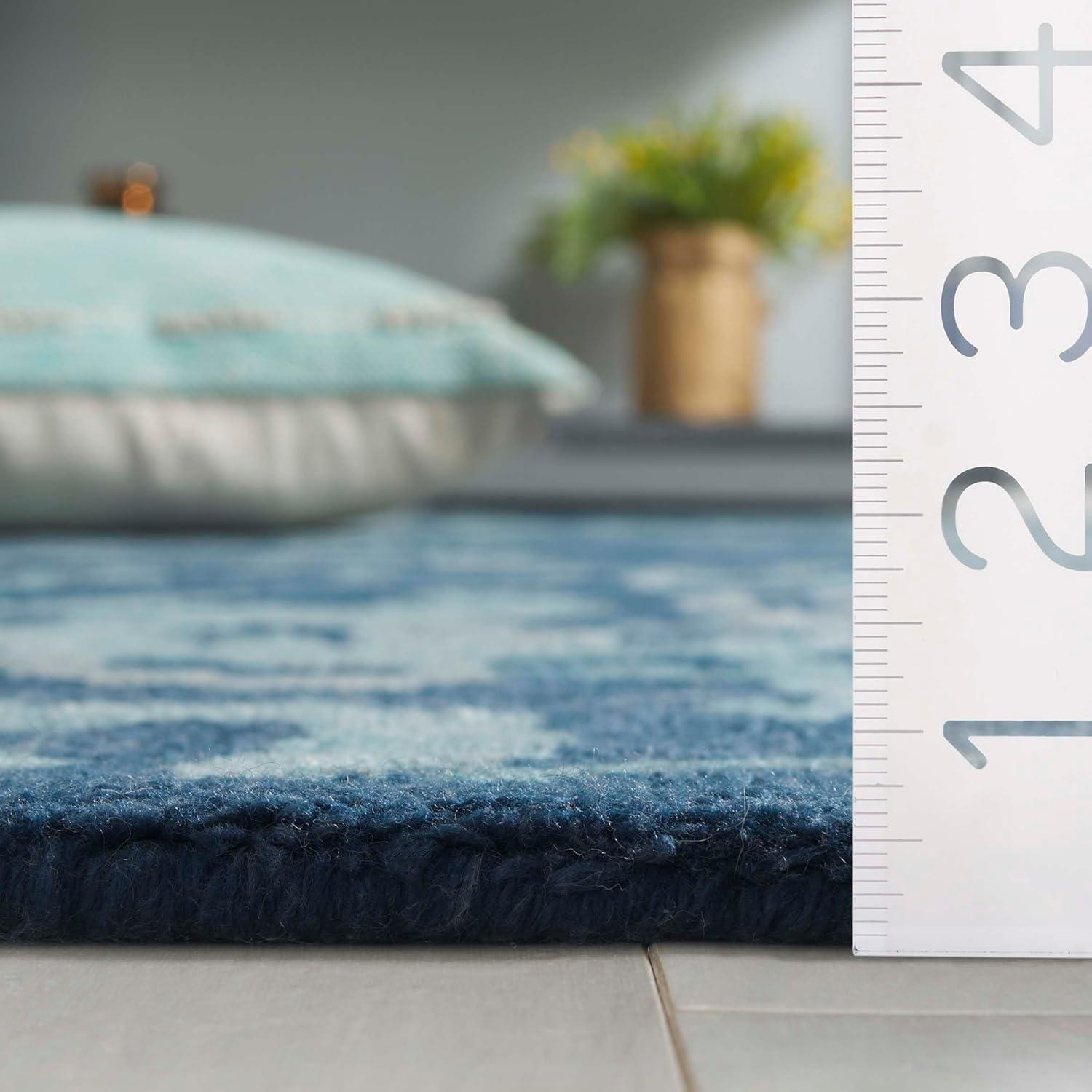 Anatolia AN401 Handmade Tufted Accent Rug - Navy - 3' X 5' - Safavieh