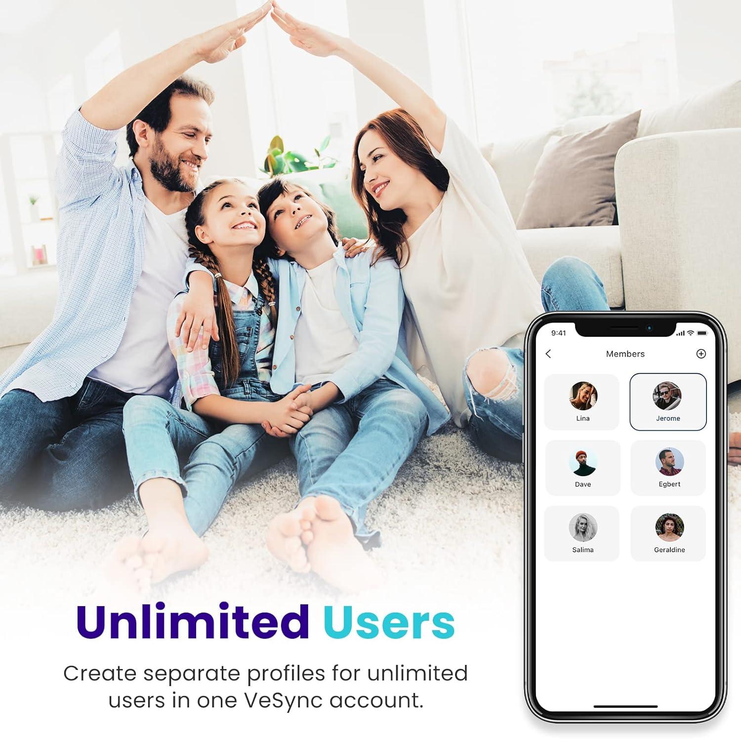 Etekcity Bluetooth Digital Bathroom Scale with Blue LCD Display