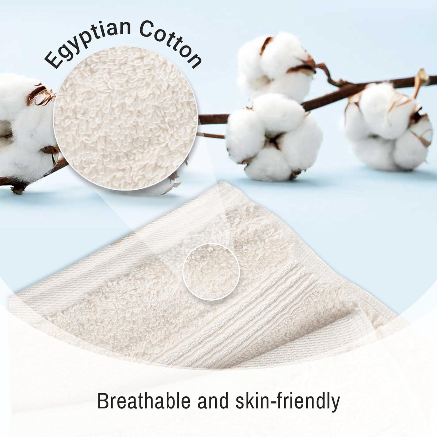 Superior Heritage Certified Egyptian Cotton Plush Absorbent Luxury Bath Towel (Set of 2)