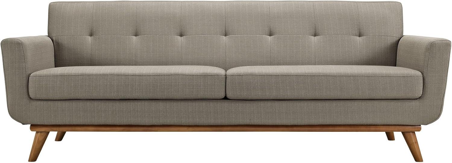 Modway Engage Modern Upholstered Fabric Sofa in Granite Gray