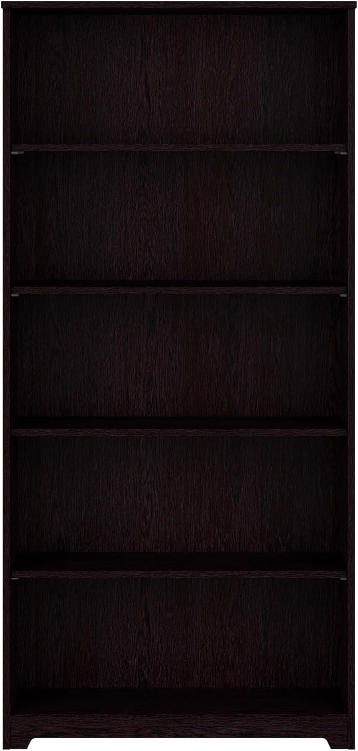 Bush Furniture Cabot Tall 5 Shelf Bookcase, Espresso Oak