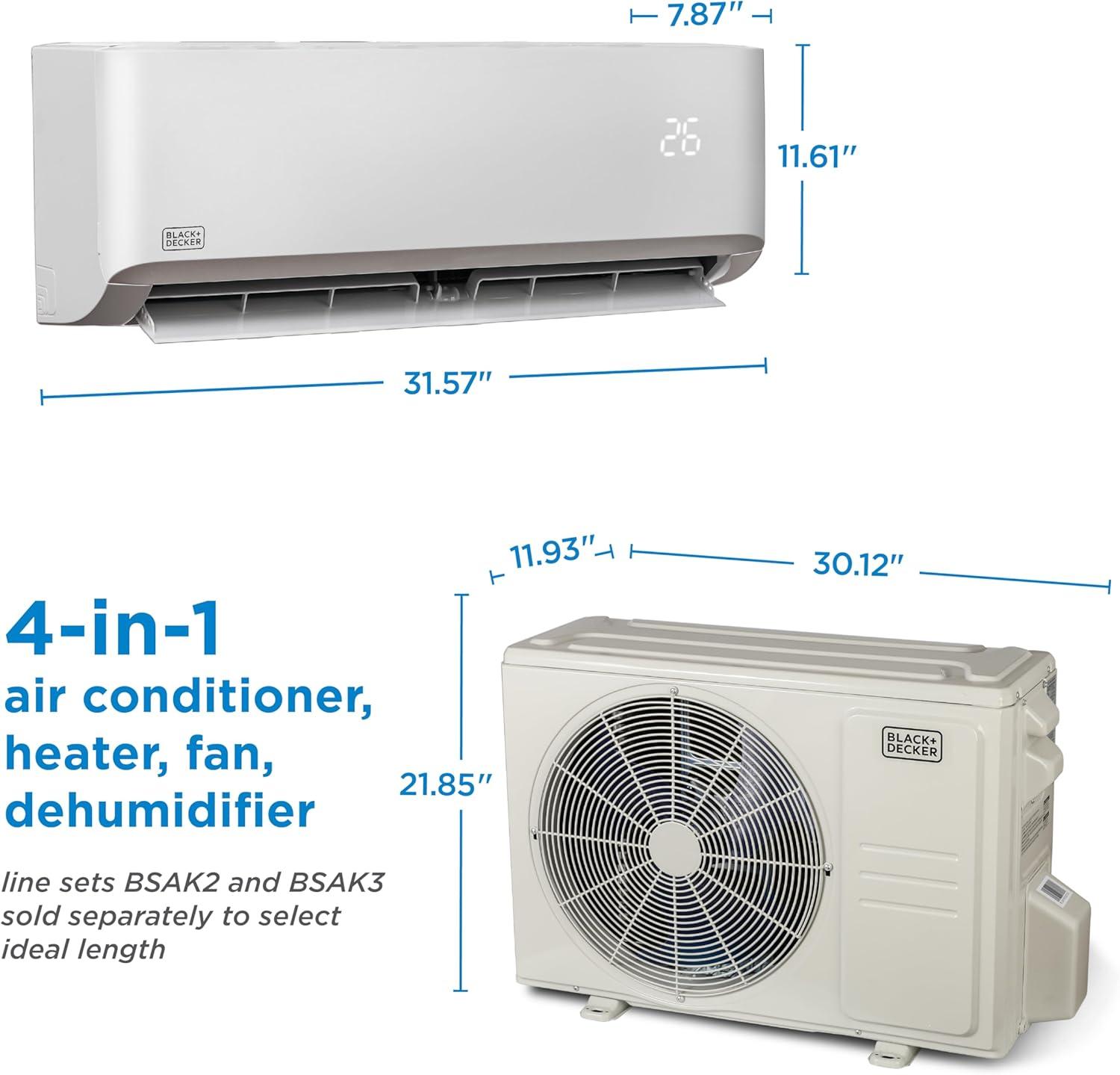 White 12,000 BTU Inverter Mini Split Air Conditioner with Heat Pump