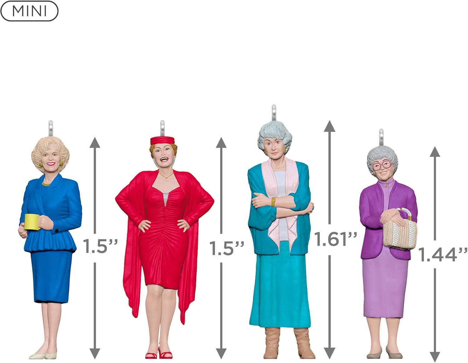 Hallmark 2024 Ornament - Mini The Golden Girls Ornaments, Set of 4