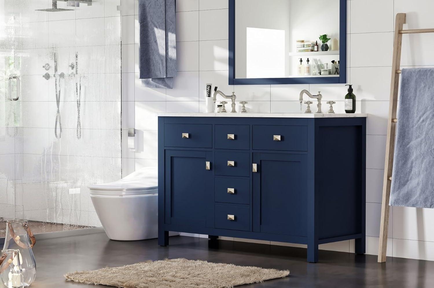 Lark Manor™ Odilion 60'' Double Bathroom Vanity with Engineered Top