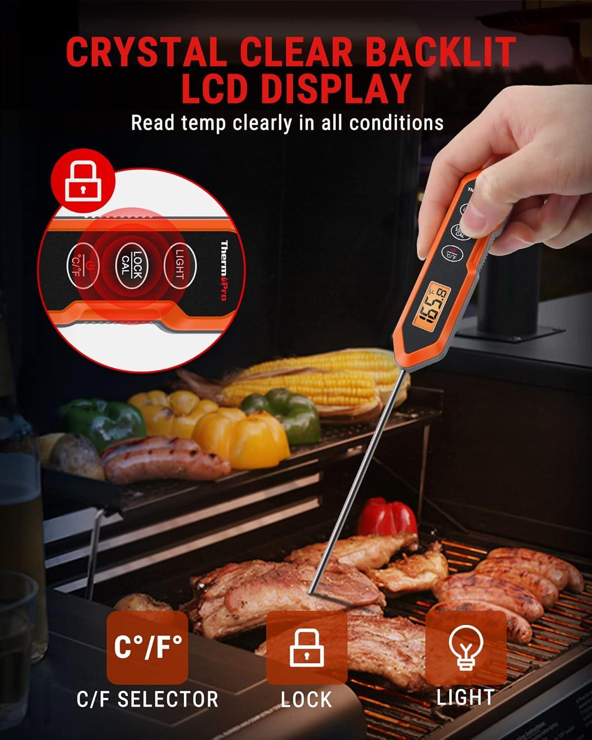 ThermoPro Waterproof Digital Meat Thermometer with Backlight