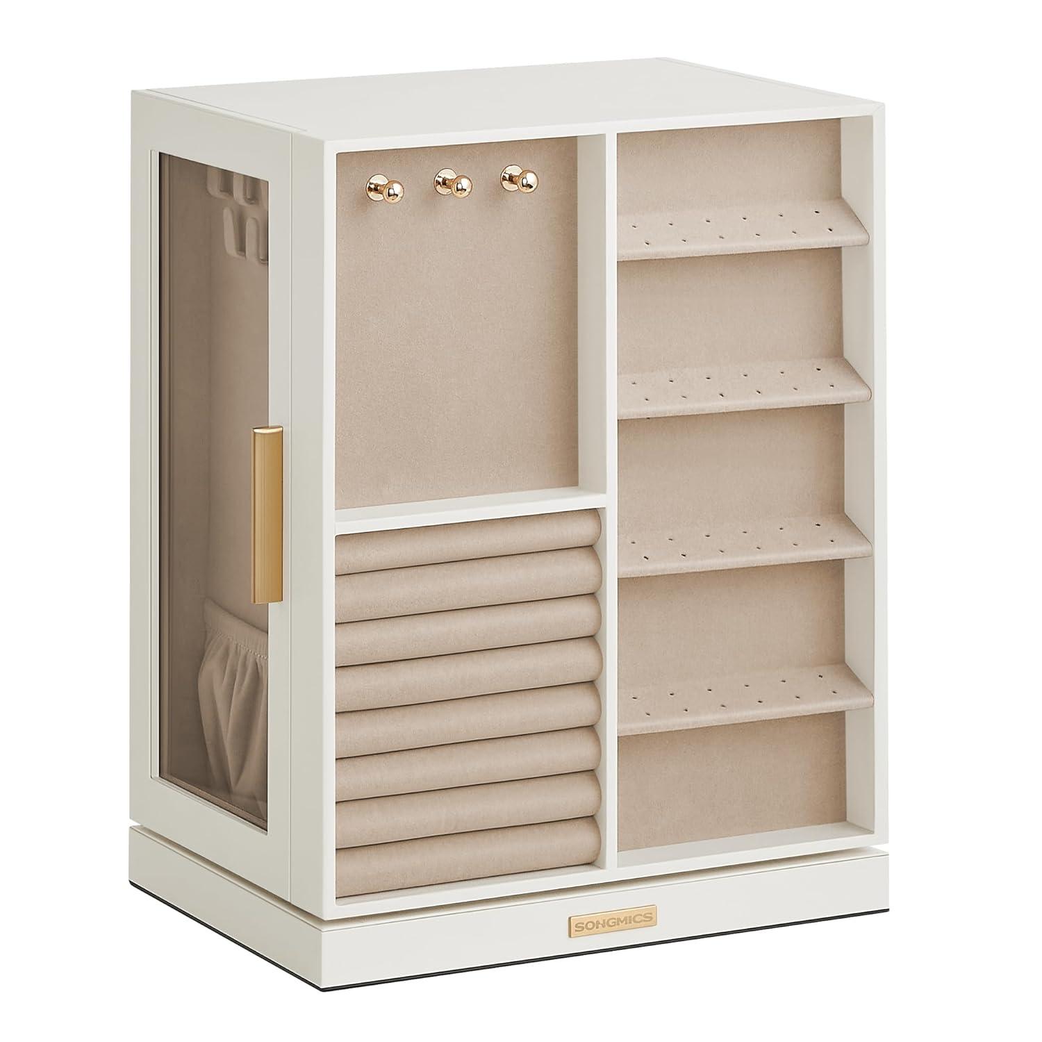 Stack man Jewelry Box 360° Rotating, Jewelry Storage Case With 5 Drawers