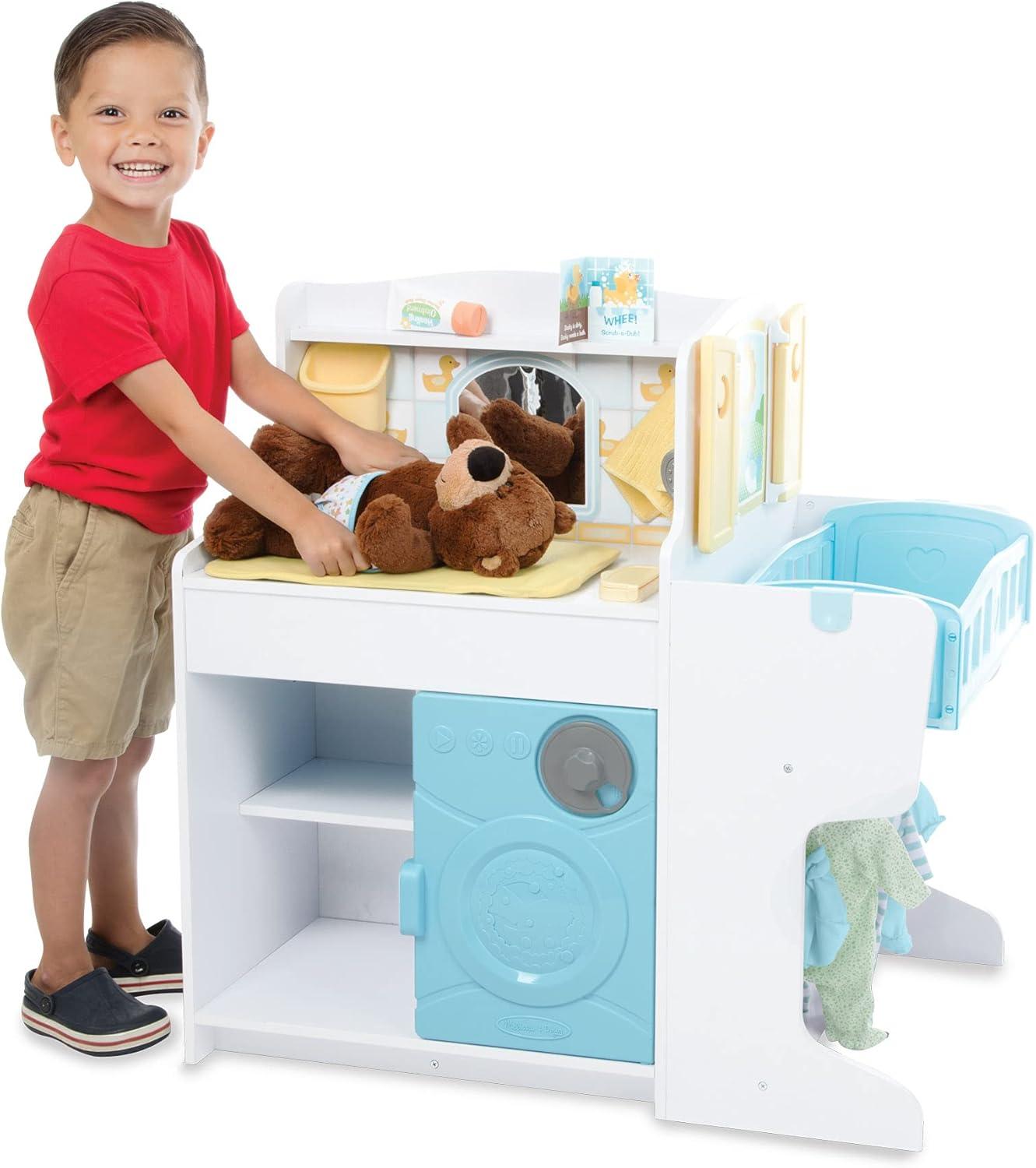 Melissa & Doug Mine to Love Baby Care Activity Center for Dolls - Kitchen, Nursery, Bathing-Changing