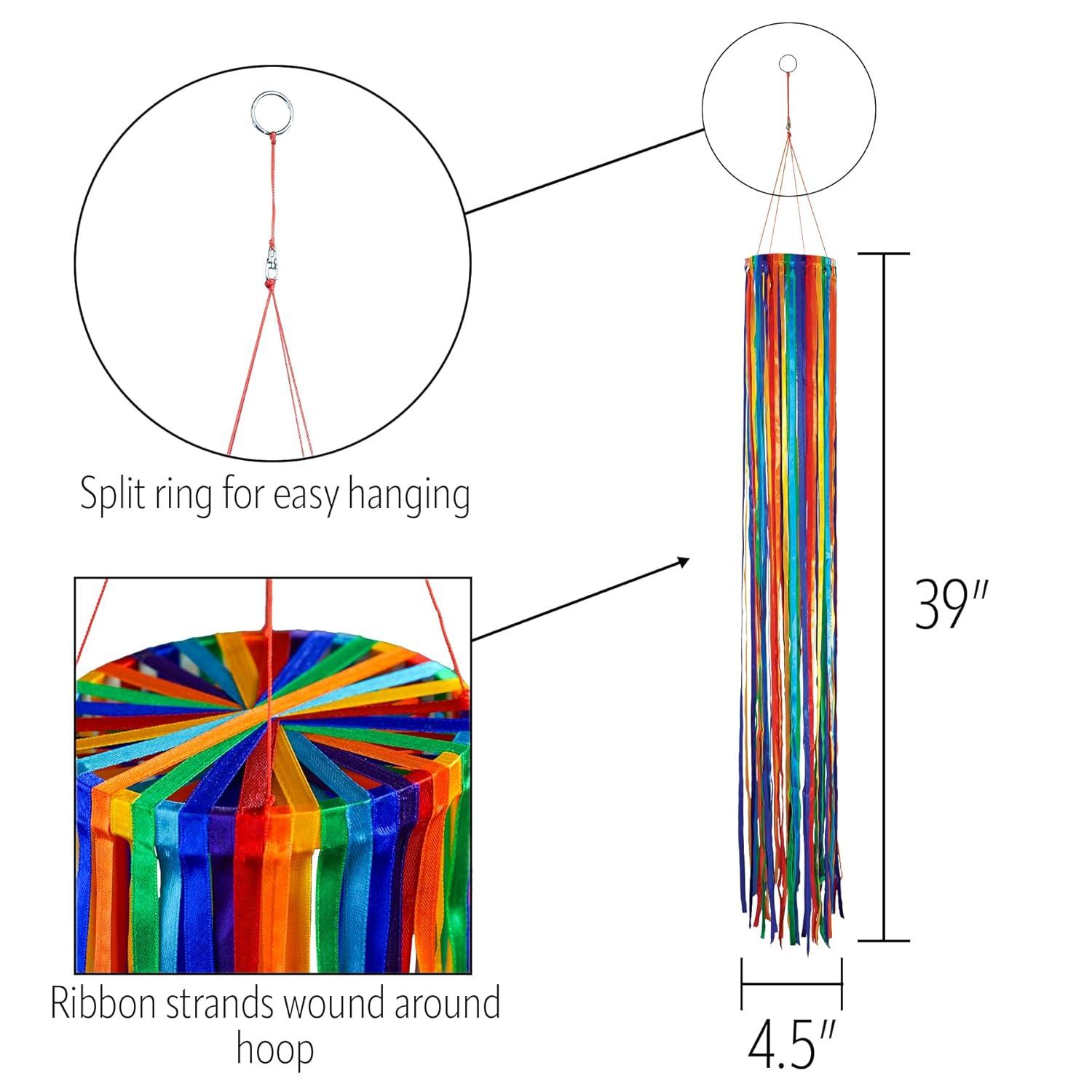 Breeze Decor Rainbow Ribbon Windsock