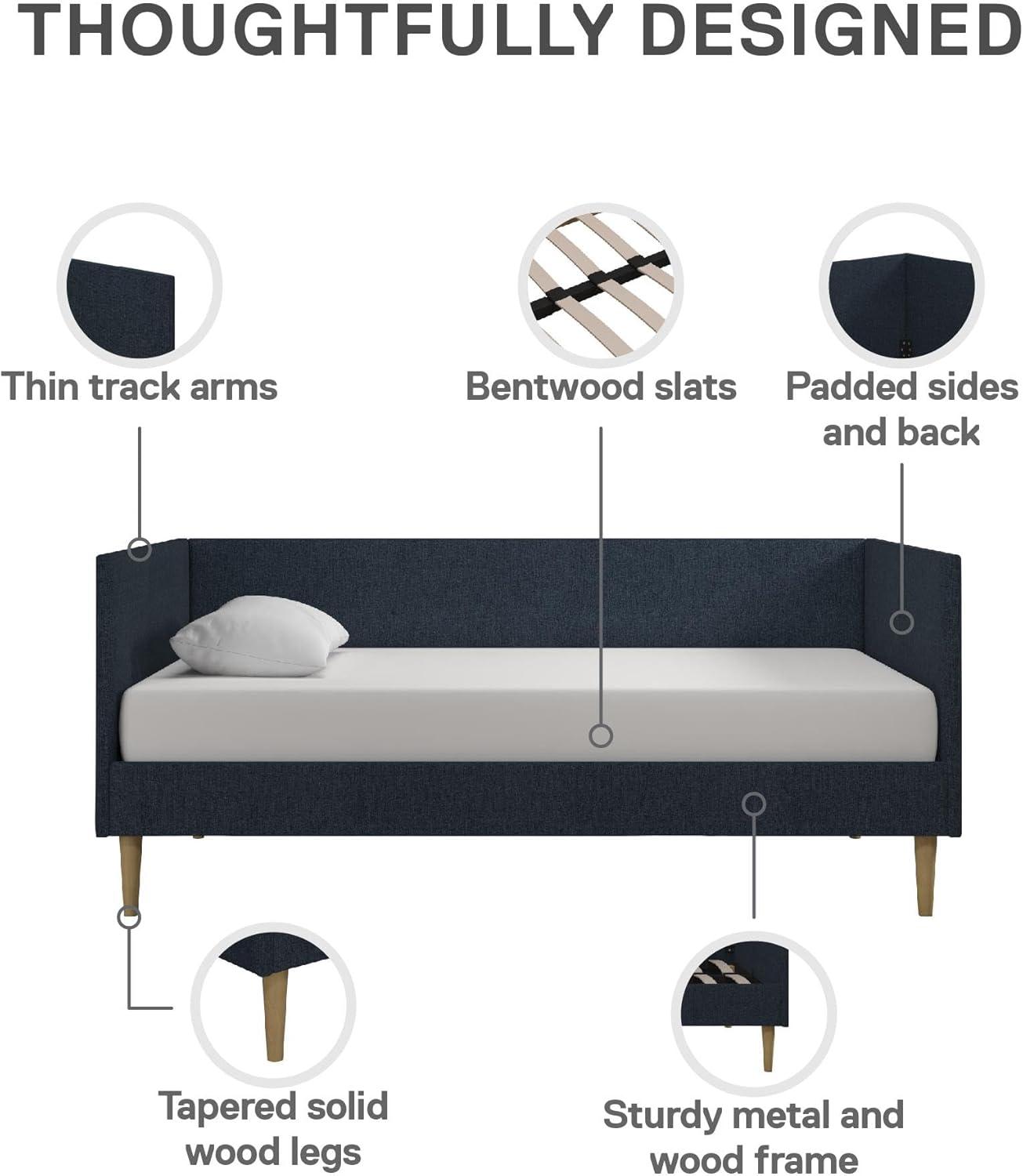 DHP Franklin Mid Century Daybed, Full, Navy Linen