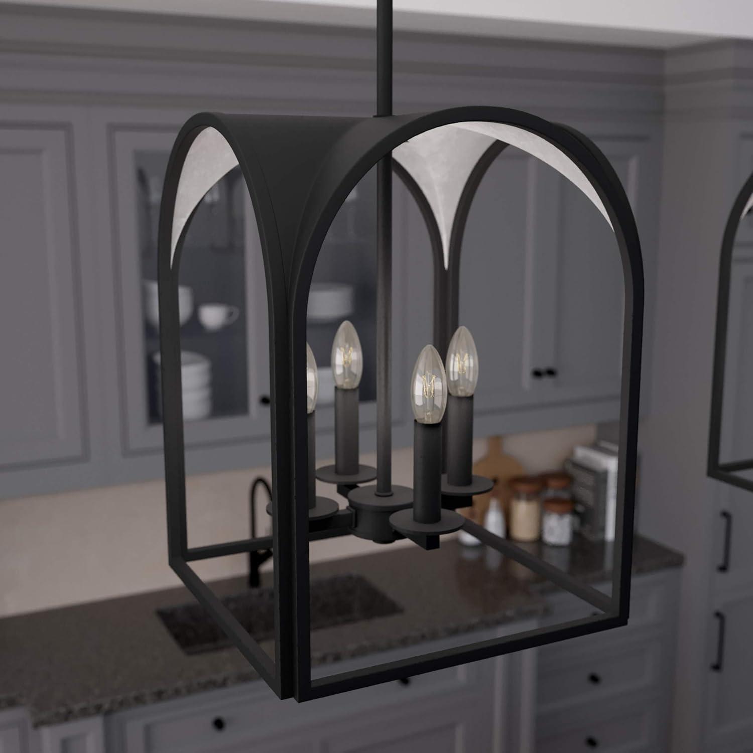Hunter Fan Dukestown 4 - Light Lantern Geometric Chandelier & Reviews | Wayfair