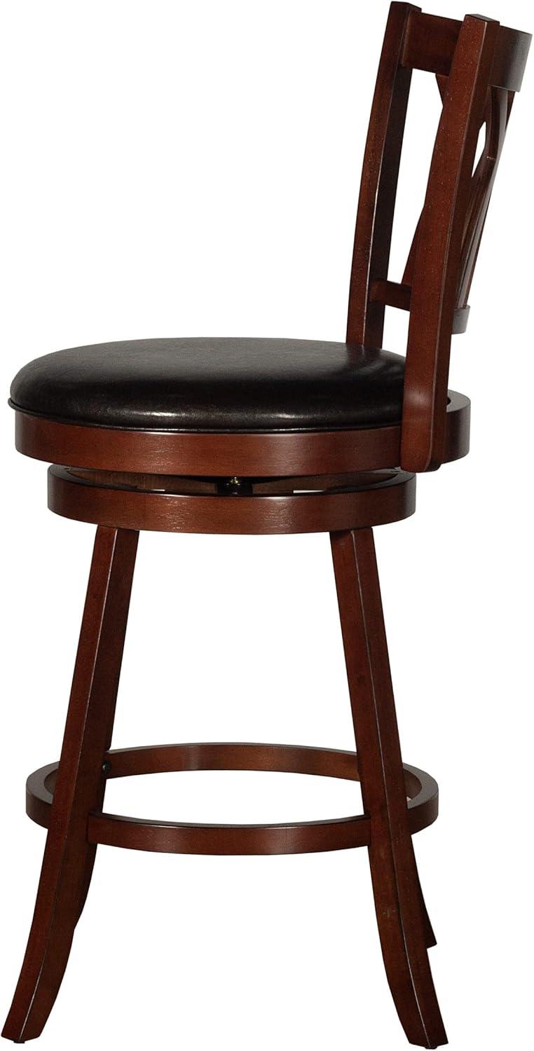 Hillsdale Tateswood 46.75" Wood Transitional Bar Stool in Cherry