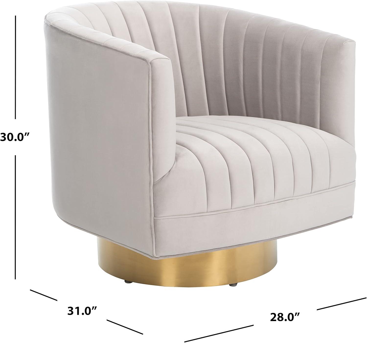 Josephine Swivel Barrel Chair  - Safavieh