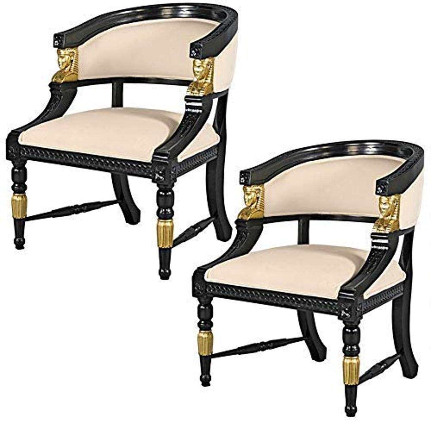 Design Toscano Egyptian Revival Barrel Chair (Set of 2)