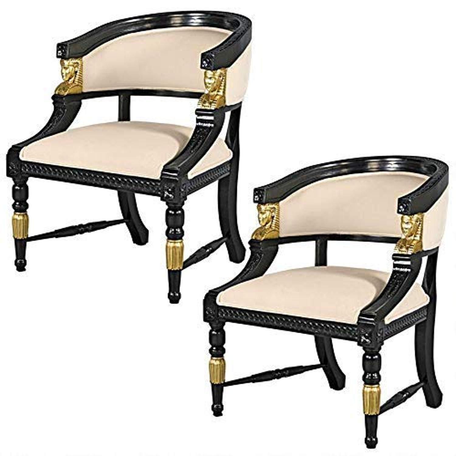 Design Toscano Egyptian Revival Barrel Chair (Set of 2)