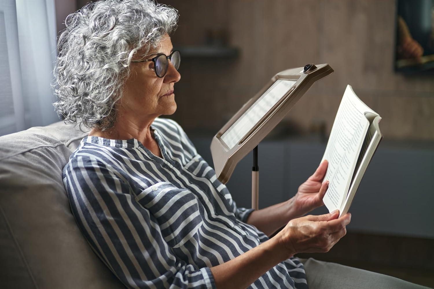 daylight24 Lámpara de Pie Lupa de Página Completa Bronce