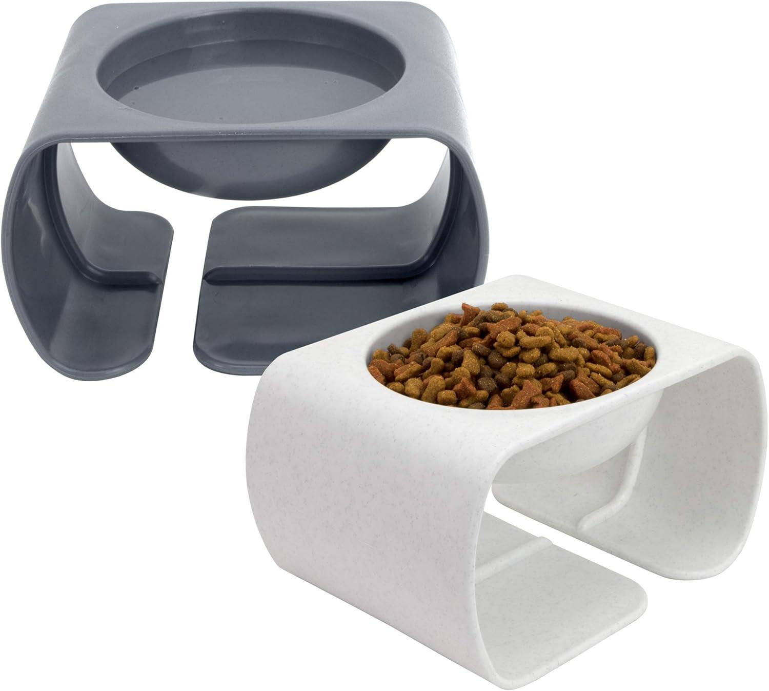 Kitty City Raised Cat Food Bowl Collection Stress 1.35 Cups Pet Bowl