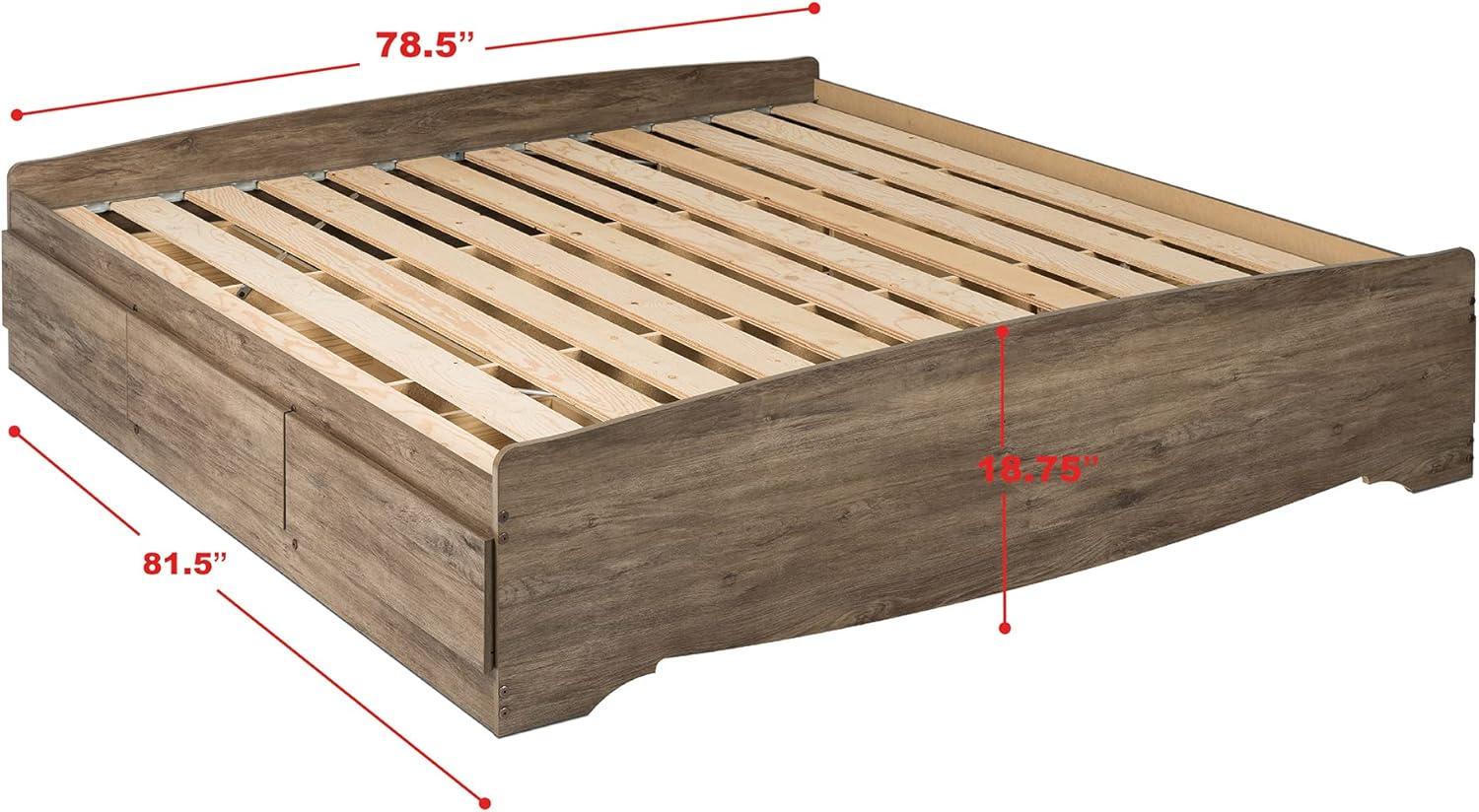 Mate's Platform Storage Bed with 6 Drawers - Prepac