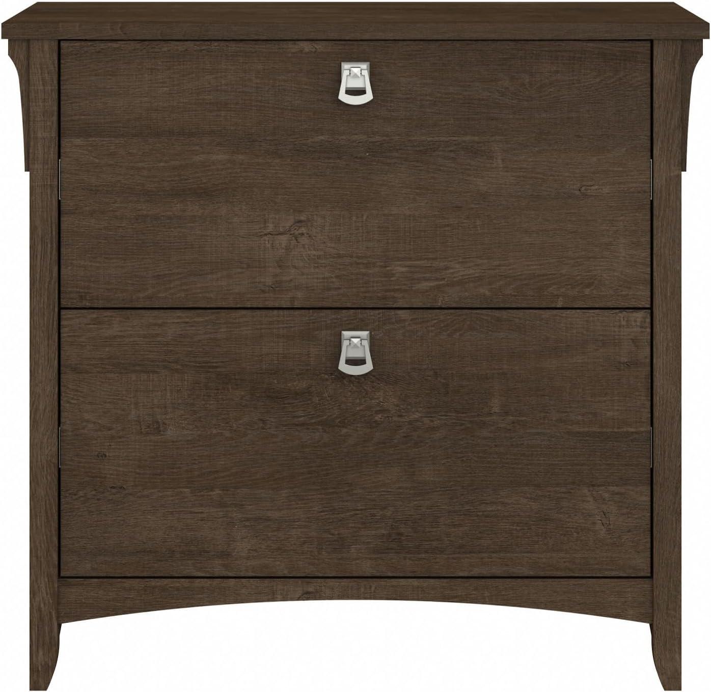 Bush Furniture Salinas Lateral File Cabinet, 2 Drawer, Ash Brown